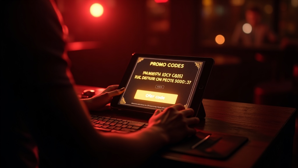 Casino cashier screen showing a promo code field and a no deposit bonus card